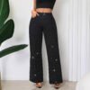 Washed Starry Wide Leg Bottom