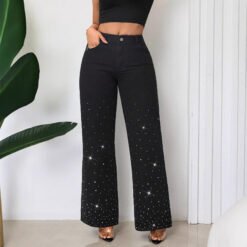 Washed Starry Wide Leg Bottom